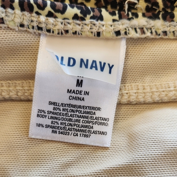 Old Navy Womens Medium Leopard Print Bathing Suit. Spaghetti Straps - Picture 10 of 13